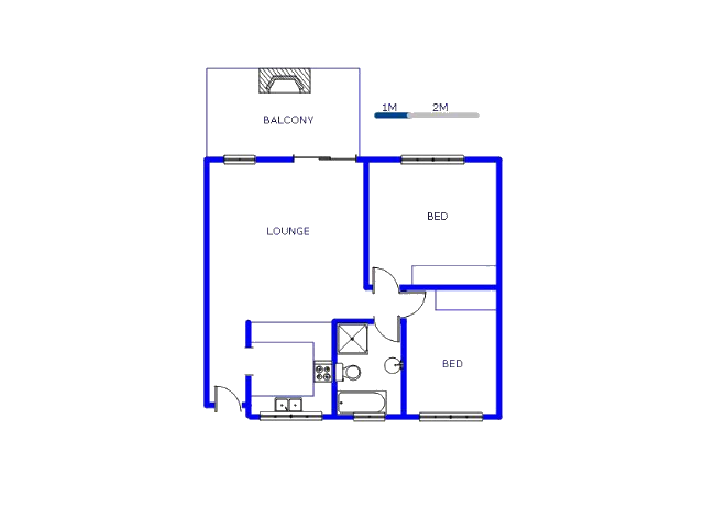 1st Floor - 88m2 of property for sale in Van Dykpark