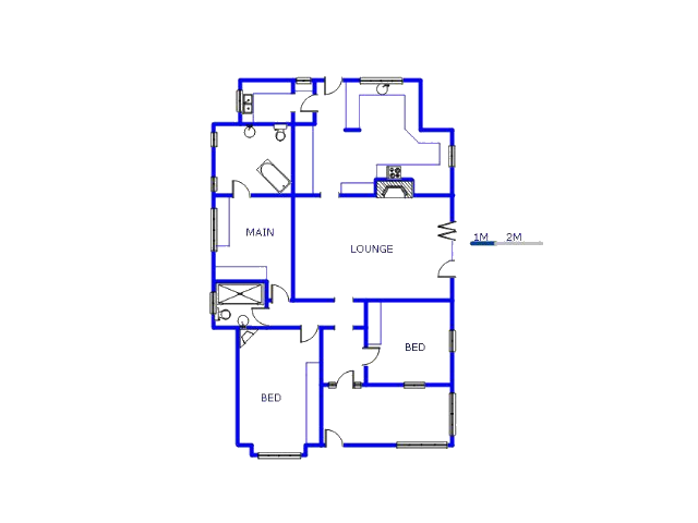 Floor plan of the property in Benoni