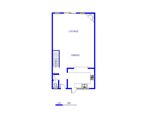 Floor plan of the property in Ferndale - JHB