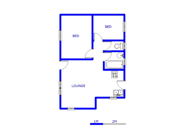Floor plan of the property in Palm Ridge