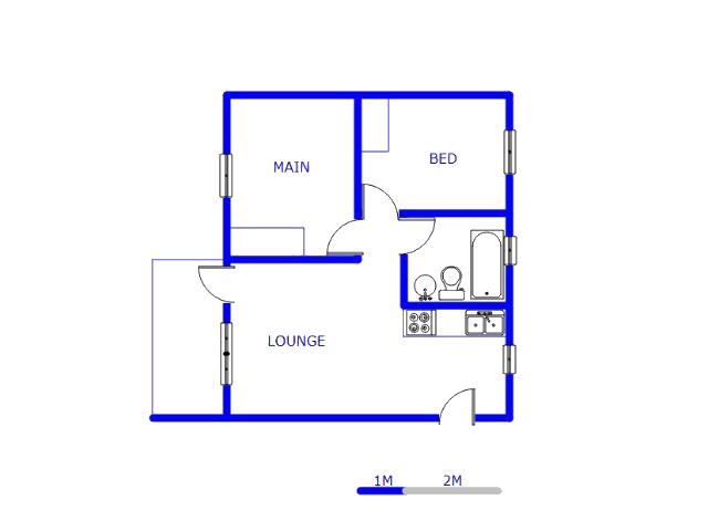 Floor plan of the property in Olifantsvlei 327-Iq
