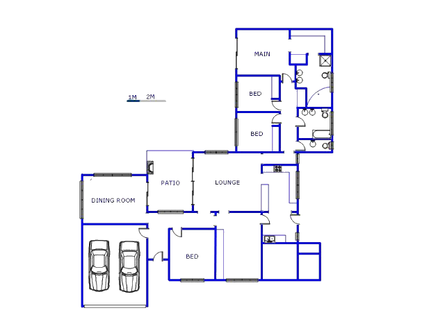 Floor plan of the property in Van Riebeeckpark