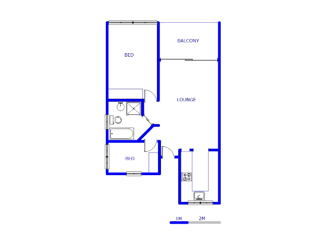 Floor plan of the property in Roodekrans