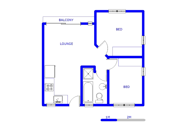 Floor plan of the property in Klippoortje