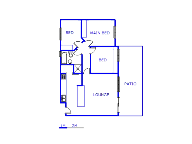 Floor plan of the property in Sundowner