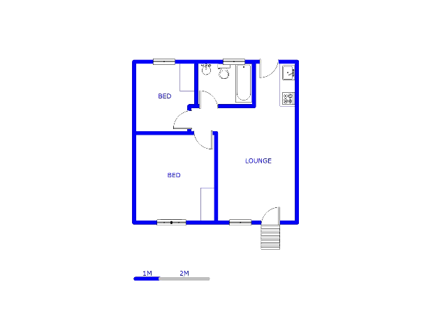 Floor plan of the property in Olievenhoutbos