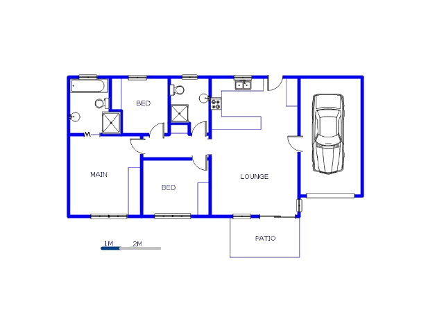 Floor plan of the property in Sasolburg