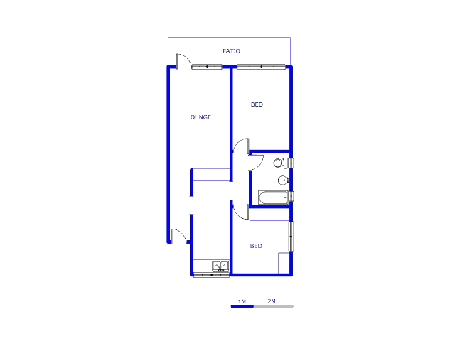 Floor plan of the property in Krugersdorp