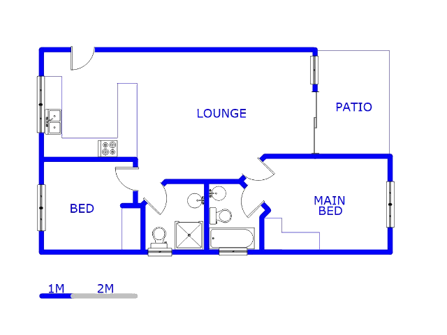 Floor plan of the property in Heuweloord