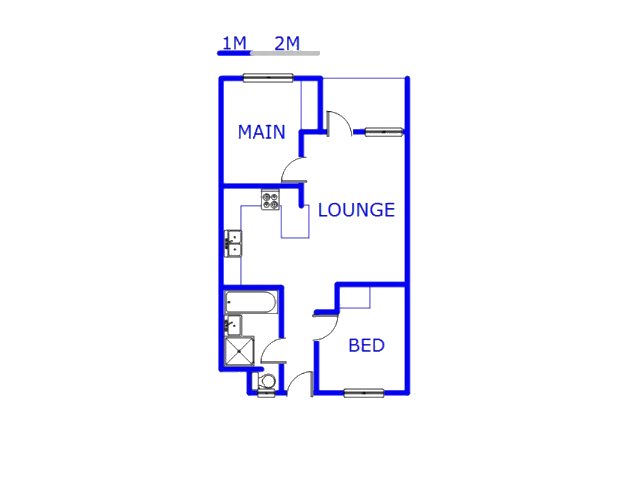 Floor plan of the property in Comet