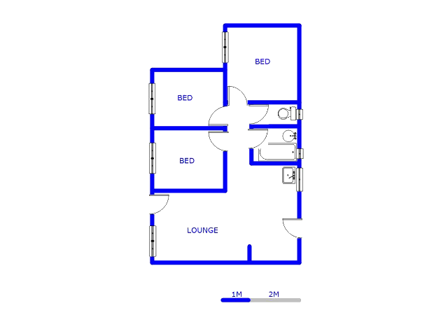 Floor plan of the property in Lehae