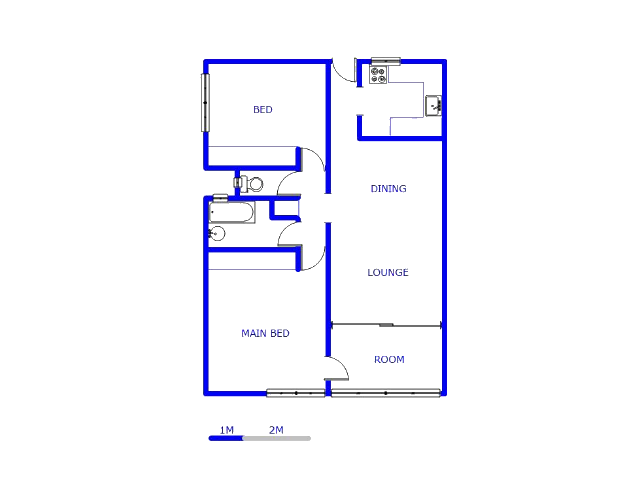 Floor plan of the property in Sunnyside