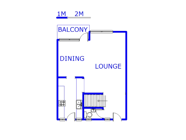 Floor plan of the property in Bulwer (Dbn)