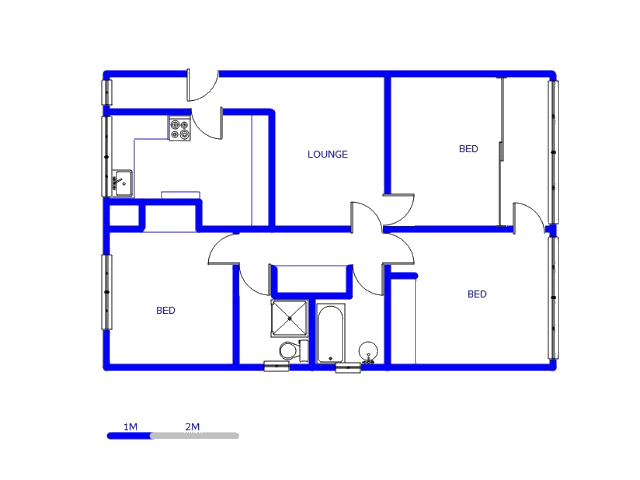 Floor plan of the property in Muckleneuk