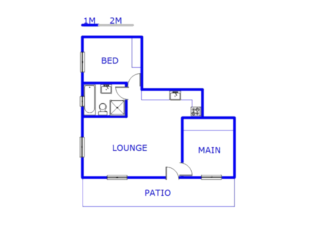 Floor plan of the property in Bellair - DBN
