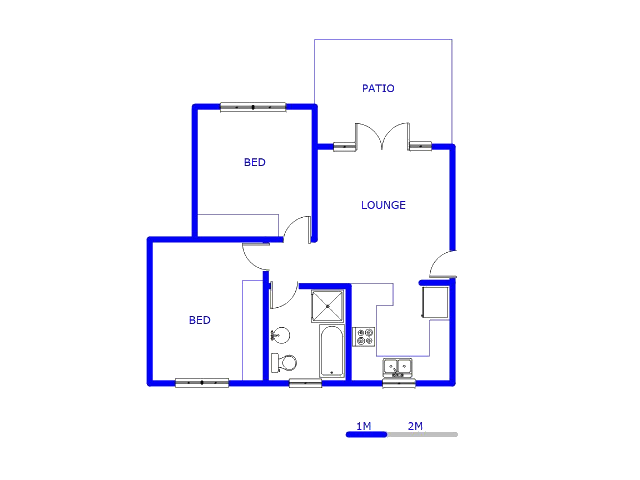 Floor plan of the property in Douglasdale