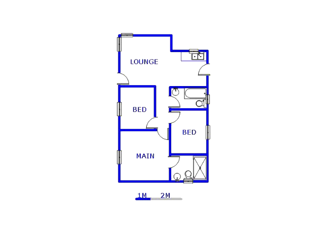 Floor plan of the property in Palm Ridge