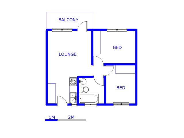 Floor plan of the property in Olifantsvlei 327-Iq