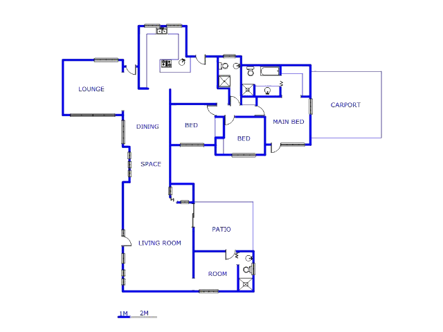 Floor plan of the property in Heuweloord