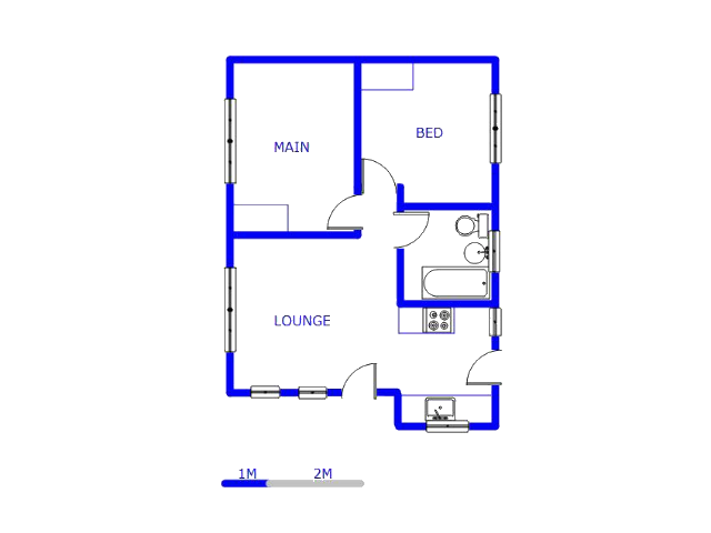 Floor plan of the property in Vanderbijlpark