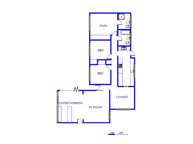 Floor plan of the property in Boksburg