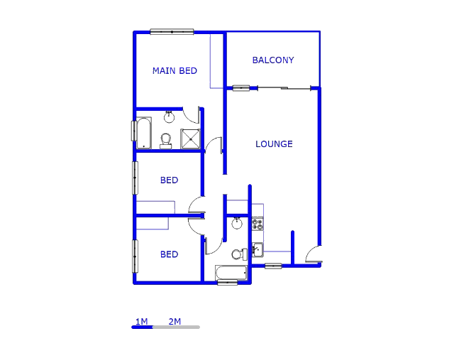 Floor plan of the property in Erand Gardens