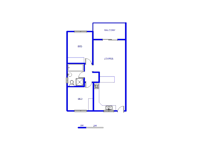 Floor plan of the property in Pomona
