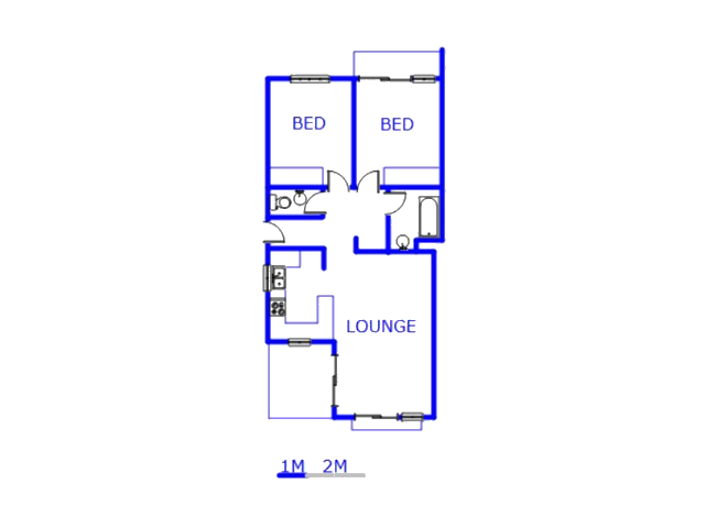 Floor plan of the property in Jackal Creek Golf Estate