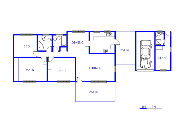 Floor plan of the property in Westbrook