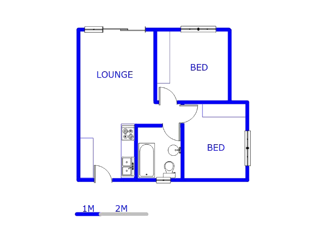 Floor plan of the property in Noordhang