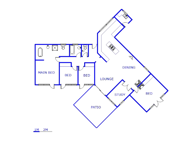 Floor plan of the property in Weltevreden Park