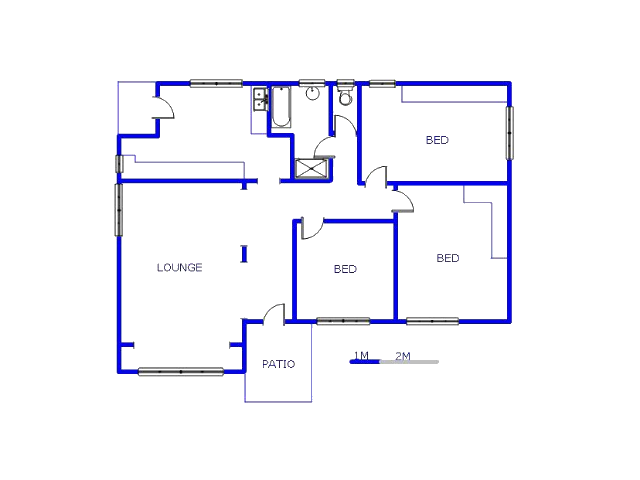Floor plan of the property in Vanderbijlpark