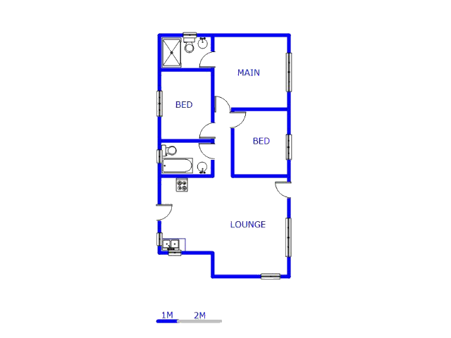 Floor plan of the property in Palm Ridge