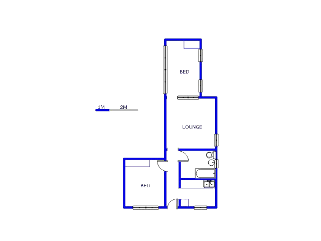 Floor plan of the property in Boksburg