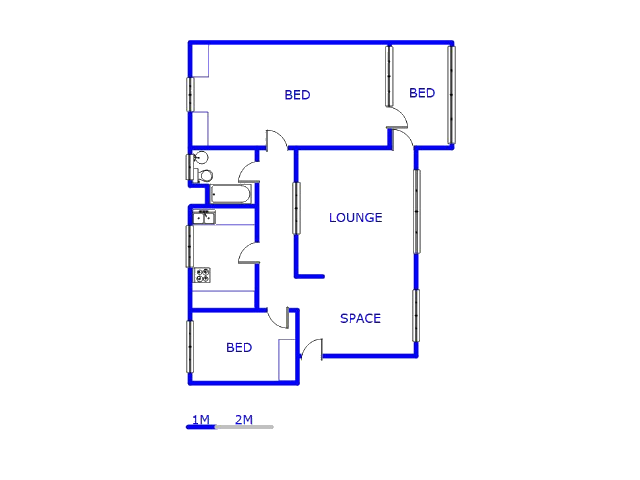 Floor plan of the property in Arcadia