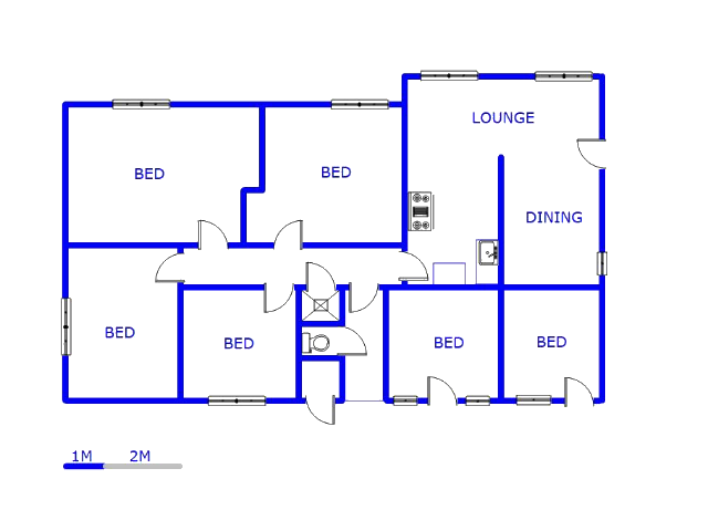 Floor plan of the property in Klippoortje