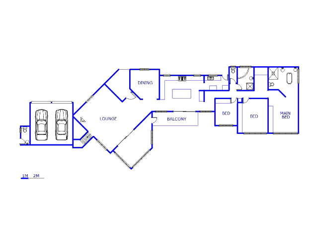 Floor plan of the property in Roodekrans