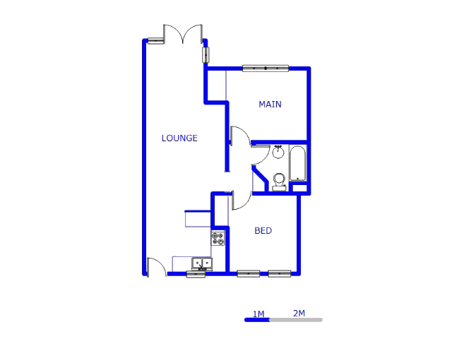 Floor plan of the property in Suideroord
