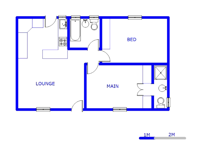 Floor plan of the property in Ermelo