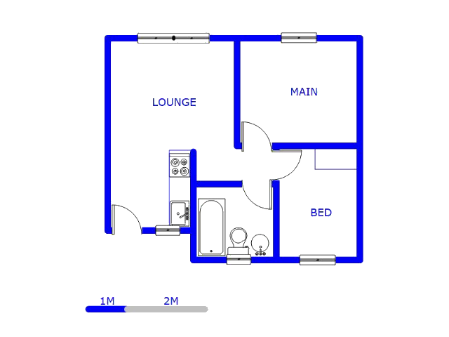 Floor plan of the property in Fleurhof