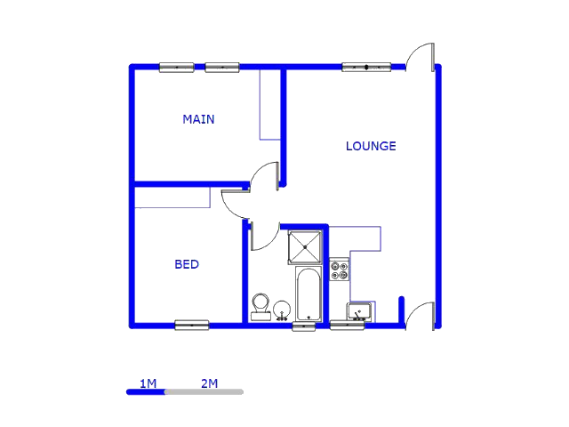 Floor plan of the property in Boksburg