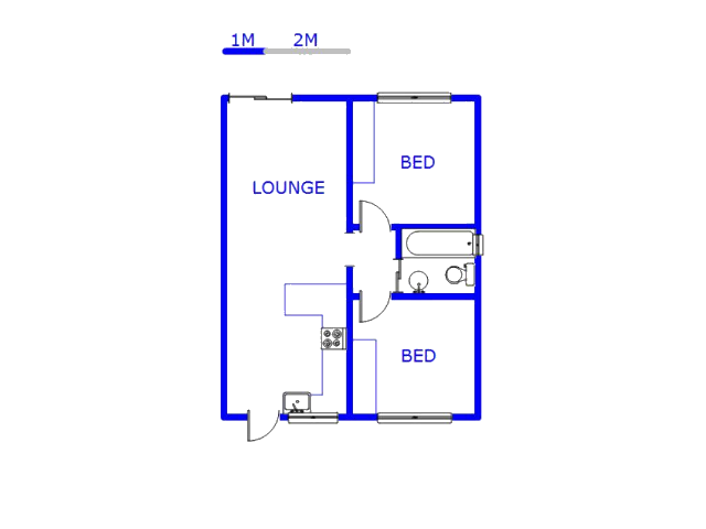 Floor plan of the property in Anzac