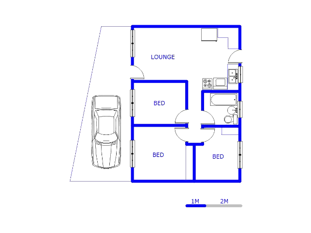 Floor plan of the property in Thulani