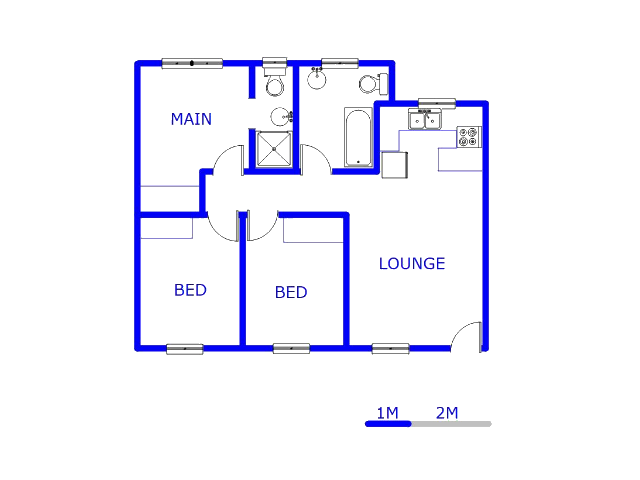 Floor plan of the property in Groblerpark