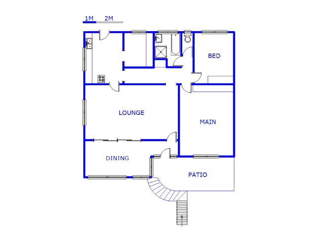 Floor plan of the property in Umtentweni