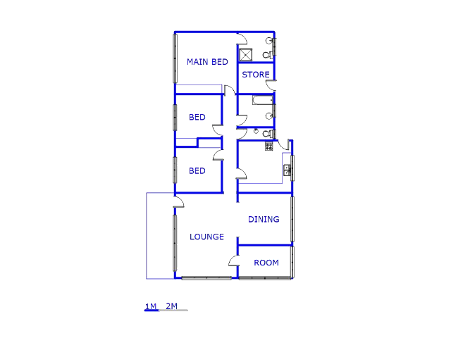 Floor plan of the property in Westonaria