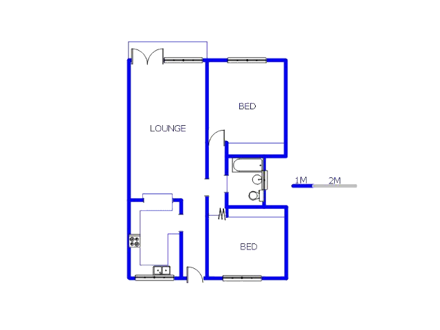 Floor plan of the property in South Crest