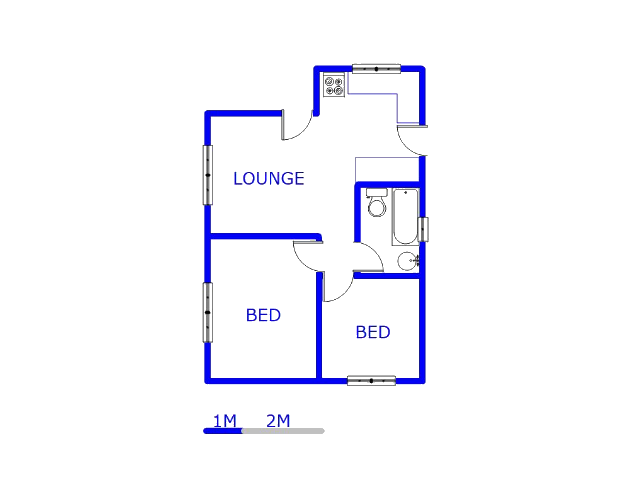 Floor plan of the property in Dawn Park