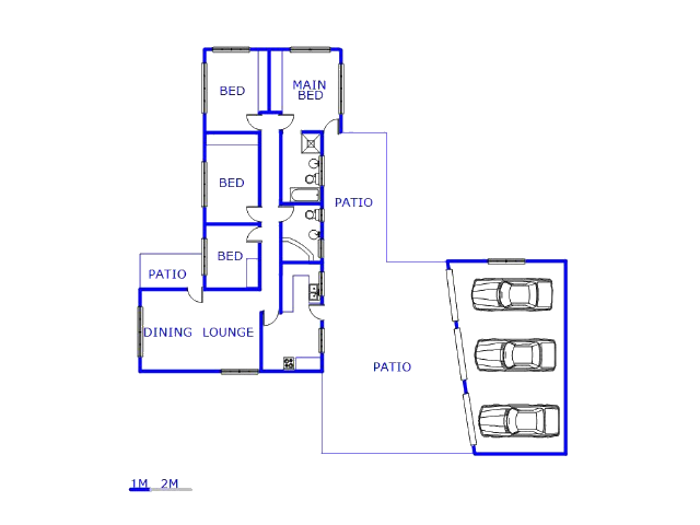Floor plan of the property in Witpoortjie
