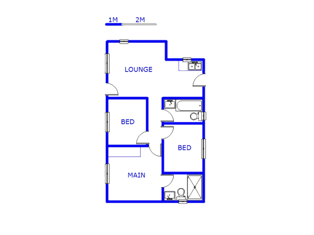 Floor plan of the property in Palm Ridge